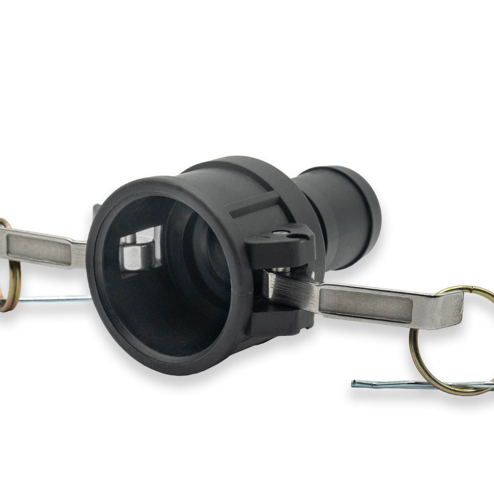 11/2" Camlock Female x 11/2" Hose Barb Coupling Plastic Camlock