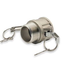 8" Camlock Female x 8" NPT Male Stainless Steel Adapter